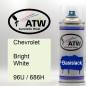 Preview: Chevrolet, Bright White, 96U / 686H: 400ml Sprühdose, von ATW Autoteile West.